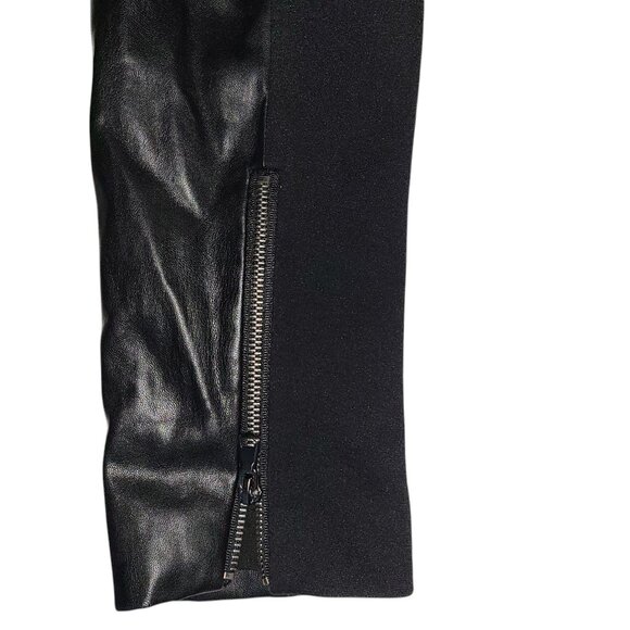 WORTHINGTON | Two-Tone Black Faux Leather Business Casual Blazer - Picture 9 of 12